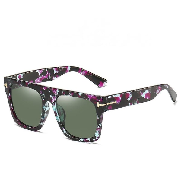 Nye elegante mote solbriller med stor innfatning for damer T-naglede dekorative fritidssolbriller (FMY)