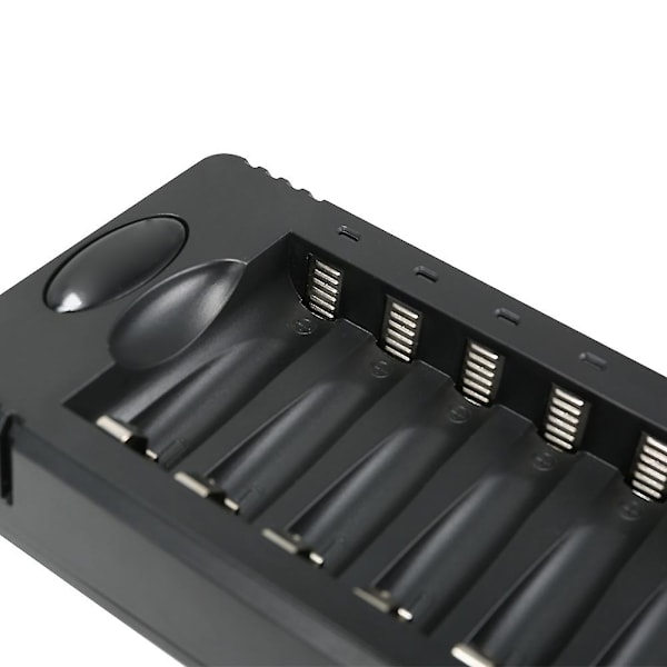 AA/AAA Batteri Smart Oplader 8-slot Nikkel-hydrogen Batterier Oplader med USB Port Ny (FMY) White