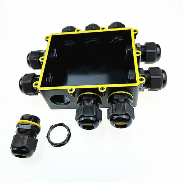 Outdoor Ip68 Waterproof Junction Box - 4 Way Larger Cable, Electrical Junction Box Connector For Cable  4 To 14mm, Abs + Pvc