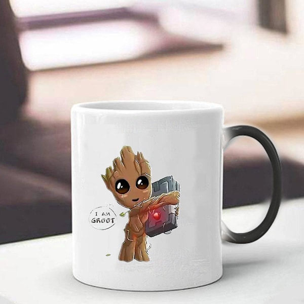 SSRGV Jag är Groot Färgväxlande Mugg Keramisk Termisk Kaffe Frukostmugg (FMY)