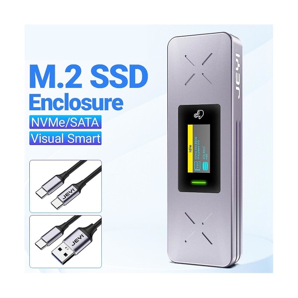 I9x Smart M.2 Nvme / Sata Ssd-kabinet, Usb 3.2 Gen 2 10gbps, Ekstern M2 Adapter Case Support M- (FMY)