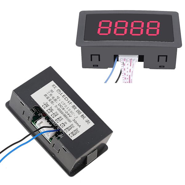 Dc Led Digital Display 4 Siffror 09999 Upp/ner Plus/minus Panelräknare Mätare G  (FMY) Red