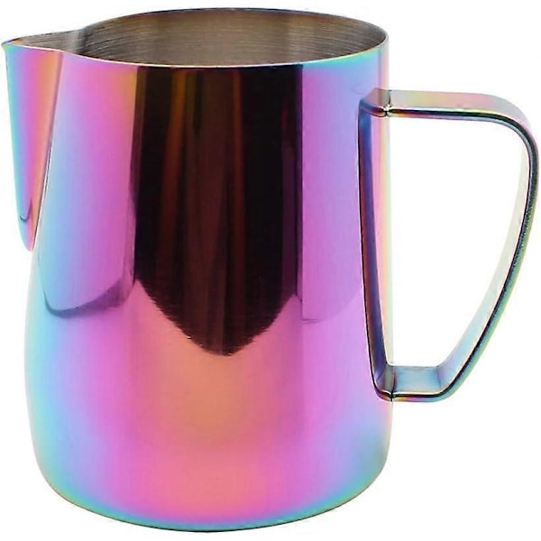 Mælkeskumningskande i rustfrit stål belagt med titanium Creamer Latte Art Kop Kaffe Latte Cappuccino Multicolor 350ml (FMY)