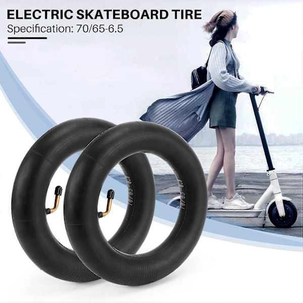 2 st 70/65-6.5 Innerslang Däckslang för Elscooter, för Elscooter 10 Tum Däck-Inner(FMY) black