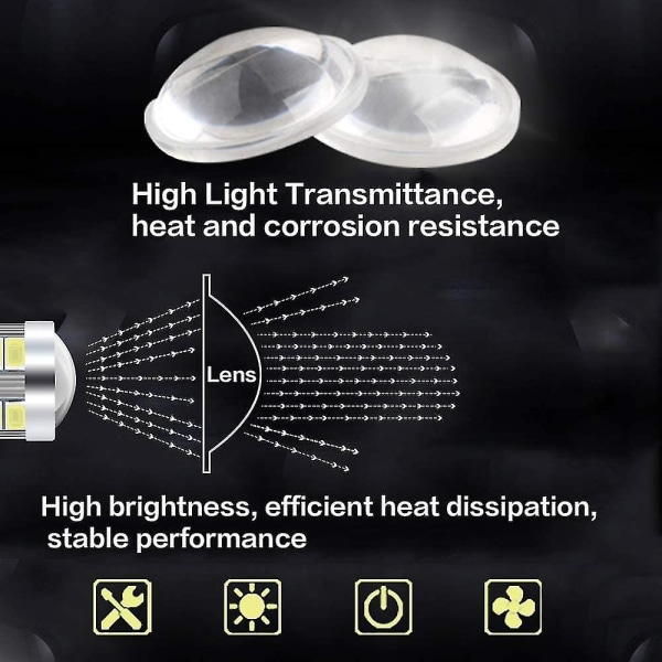 2 stk. 1157 Bay15d LED Bilpære Hvid 900lm Super Lys LED Baklygte 12v  (FMY)