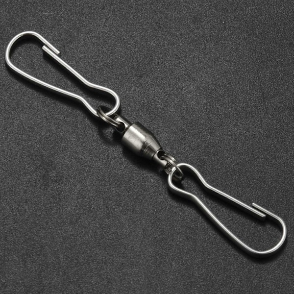 12 Pakning Dobbel Klips Svivelkroker for Vindspinnere, Hengende (FMY) 13 iron