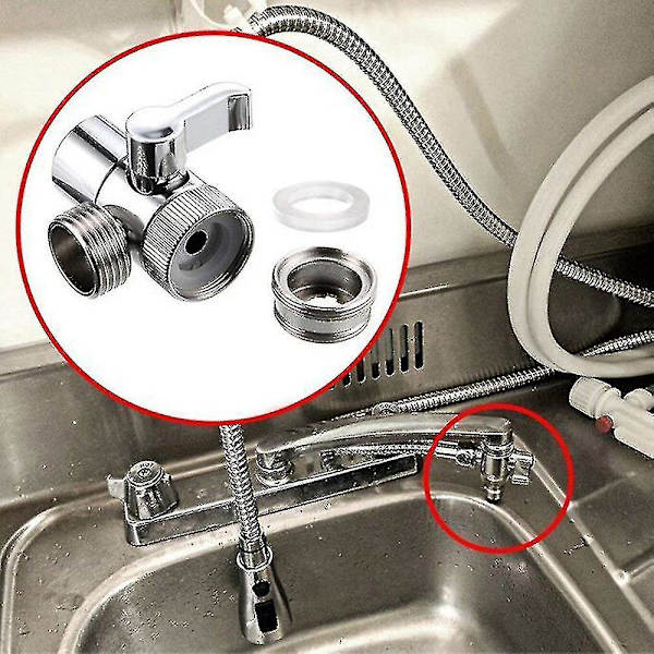 Kranadapter Diskho Splitter Diverter Ventil Vattenkran Anslutning (FMY)