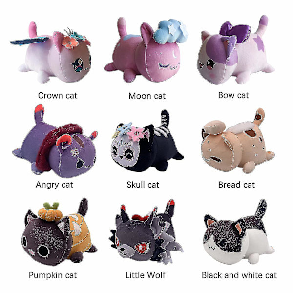Aphmau Plysch Söta Kronkatt Plyschdocka Perfekta Presenter Till Flickor Födelsedag Nyår Jul (FMY) Pumpkin cat