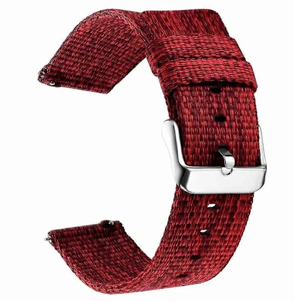 Til Garmin Lily 2 Nylon Urrem Justerbar Spænde 14mm Udskiftningsarmbånd (FMY) Wine Red