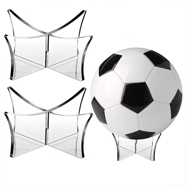 2 delar bollhållare, hållare för basketbollstativ Fotbollsstativ Akrylbollstativ Fotbollsstativ för bollhållare i akryl (FMY) clear