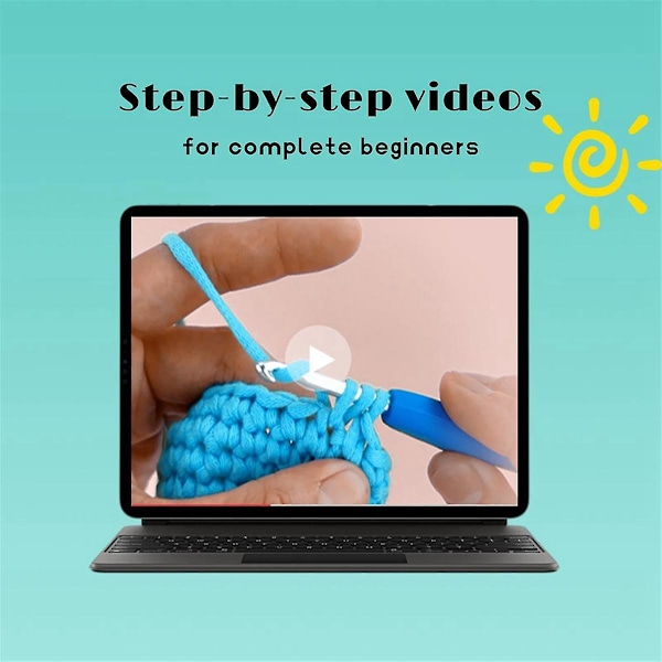 Aloittelijan Virkkaussetti, Virkkaussetti Aloittelijoille Vaiheittaisilla Videoopastuksella, Neulontavarusteet, (FMY)