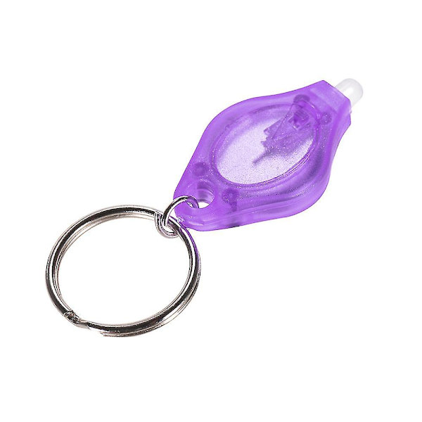 10 stk. Mini bærbar UV LED-lygte nøglering ultra lys nøglering lys lommelygte valuta pas detektor lilla 10 stk. Z  (FMY)