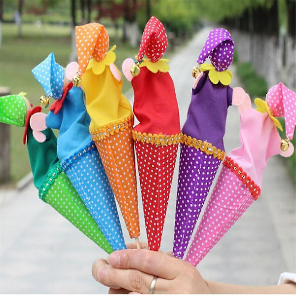 6 Retractable Smiling Clowns, Funny Retractable Dolls, Hidden Drama, Plush Toys, Gift Toys, Interactive Games | Puppets  (FMY)