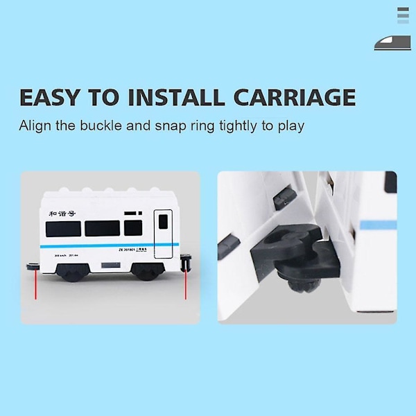 NY Elektrisk Universal Simulering Høyhastighetstog Harmony Tog Lekegave For Barn Helt Ny (FMY) three carriages