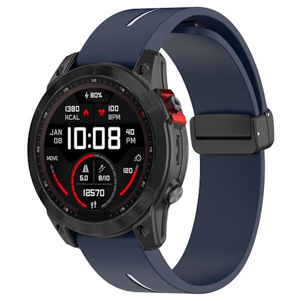 Urklokkebånd i svart spenne med dobbel farge for Garmin Tactix 7 Pro/Fenix 7X/6X/6X Pro/5X Plus 26 mm (FMY) Multicolor Style B Garmin Tactix 7 Pro