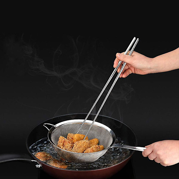 3 Paria Keittiötikkuja 15,2 Tuuman Pitkät Ruostumattomasta Teräksestä Valmistetut Tikut Liukastumattoman Kierteisen Pinnoitteen Kanssa Hot Pot -ruokien, Keittämisen, Paistamisen, Nuudelien Jne. Käyttöön (FMY)