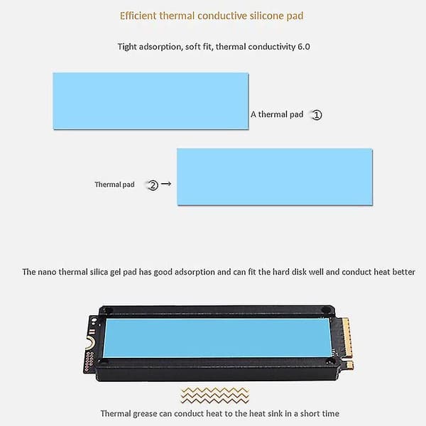 M2 Ssd Køleplade Køler Temperatur Oled Digital Display M.2 2280 Nvme Ssd Solid State Hard Disk Radiator Varme Sort  (FMY)