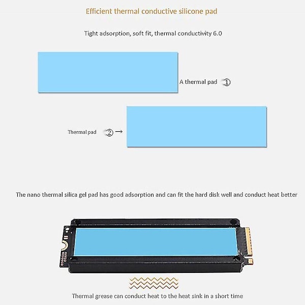 M2 SSD Varmekjøler Temperatur OLED Digital Display M.2 2280 NVME SSD Solid State Hard Disk Radiator Varme Svart (FMY)