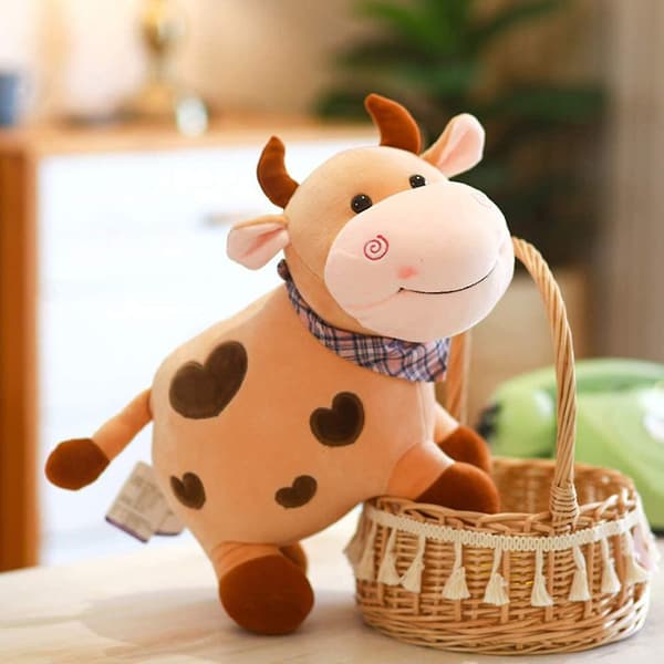 Ko-Stofdyr, Sød Ko-Plush (brun)  (FMY)