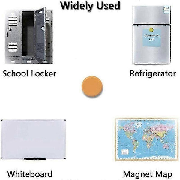60 magneetin pakkaus, valkotaulumagneetit, magneetit sopivat magneettitaululle, magneetit, jääkaappi, värikkäät pyöreät magneetit, vahvat (FMY) mixed color
