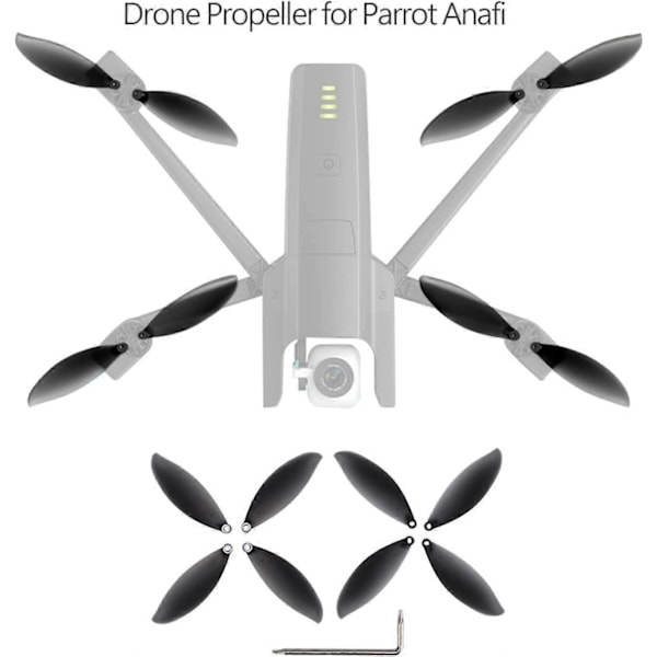 Parrot Anafi Propeller Parrot Anafi Blade Parrot Anafi Drone Blade 8 stk. Parrot CCW/CW Propeller Blade Props Anafi Foldbare Propeller Pa (FMY)