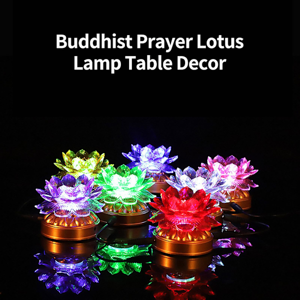 Fargerik Lotuslampe Levende Farge Batteridrevet Flimmerfri Realistisk Utseende Kompakt Størrelse LED Buddha Lotuslampe Skrivebordsdekorasjon Hjem (FMY) Pink