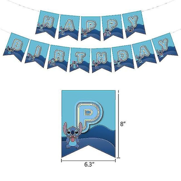 Stitch-fest: Bursdagsutstyr, Lilo og Stitch bursdagspynt (FMY)