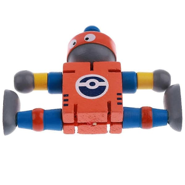 2X Trä Valnöt Docka Robotar Figur Dockmodell Barn Leksak Orange Ålder 3+ (FMY)