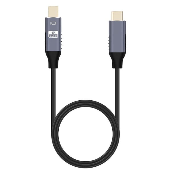 USB C - Mini Displayport -kaapeli USB Type C - 3 - Mini DP -johto 4K -sovitinkaapel (FMY) black
