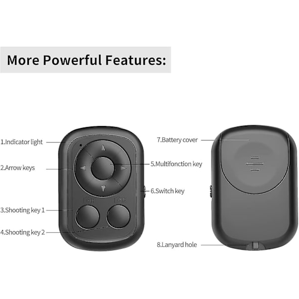 Tik Tok Bluetooth-fjärrkontroll, Tik Tok Scroll Remote Photograph Page Turner, kompatibel med Iphone, Android, Ipad  (FMY)