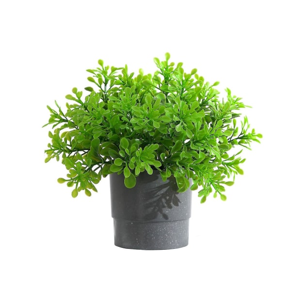 Simulering gress uten vanning Dekorativ grønn falsende PVC kunstige bonsaiplanter til hjemmet (FMY)
