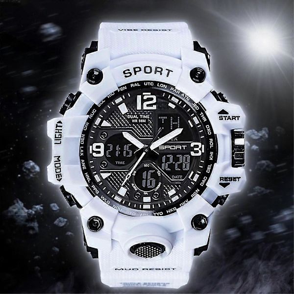 Mænds Vandafvisende Ur Sport Militær Analog Kvarts Digitalt Armbåndsur (FMY) red