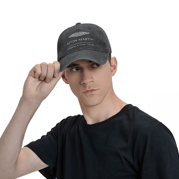 Unisex Baseball-lippis Formula One -tiimin kulutettu farkku kangaspesu lippalakit Hat Vintage ulkotyöt Snapback-lippis korkealaatuinen (FMY) Gray One Size