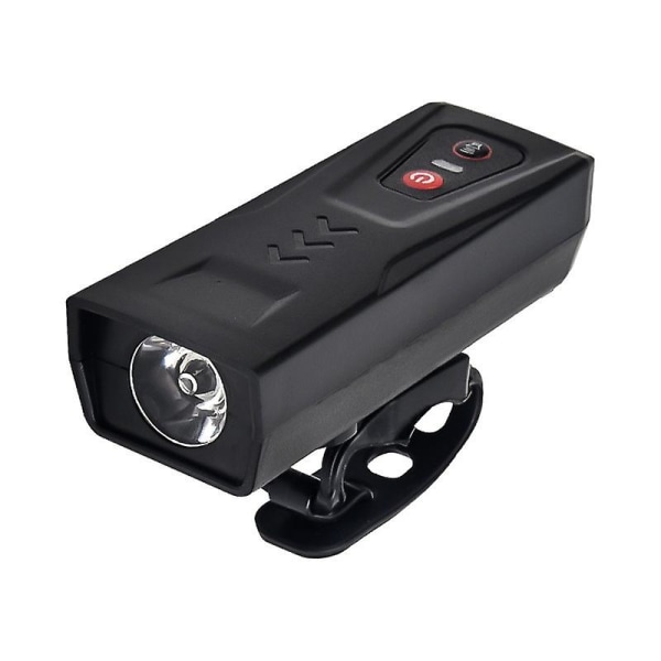 1 stk Horn Bike Front Light 3 Modus Belysning Usb Oppladbart sykkellys Innebygd 800 mah batteri for nattkjøring (FMY)
