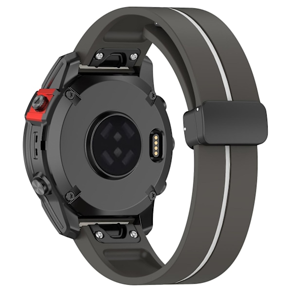 Urklokkebånd i svart spenne med dobbel farge for Garmin Tactix 7 Pro/Fenix 7X/6X/6X Pro/5X Plus 26 mm (FMY) Multicolor Style C Garmin Tactix 7 Pro