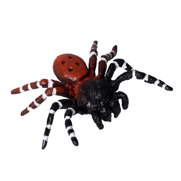Halloween Simulation Spindlar Små Röd/vit Plast Fake Spiders Toy Halloween Funny Joke Prank Realistic Props (FMY)