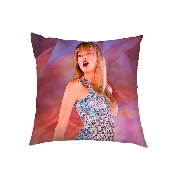 2024 Taylor Swift kuddfodral prydnadskudde soffbil hemmakontorsdekorationer Swiftie-fans presenter 45x45 cm  (FMY)
