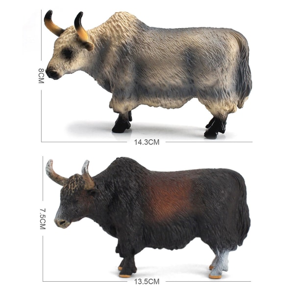 Yak Model Realistiske Uddannelseslegetøj Nyhed Simulering Tyr Aktionsfigurer Børnegaver  (FMY) B