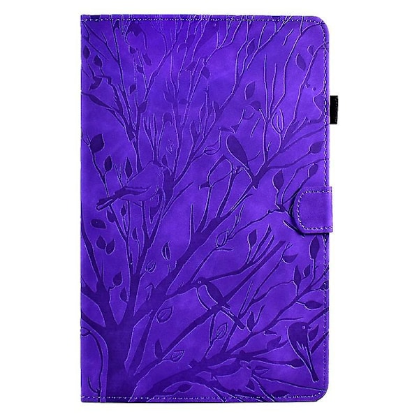 10,2 tommers iPad-etui for 9./8./7. generasjon, premium lærveske med S-pennholder og automatisk søvn/våknefunksjon (FMY) Purple