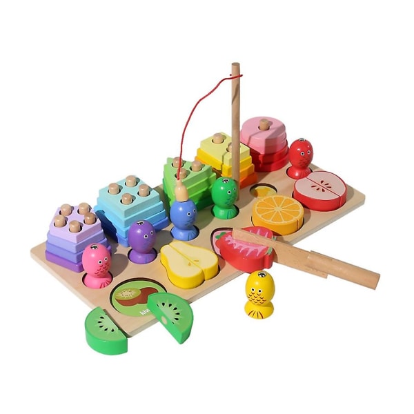 Interactive Kids Pull Insect Game Color Cognition Shape Matching Table Game (FMY)