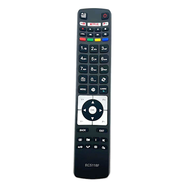Rc5117 Rc5118 Rc5118f TV-fjärrkontroll för LED LCD 3D HD Intelligent drift Finlux 42flhk242bhcdn Fin32basebk Fin40basebk Fin48smartbk (AM4)