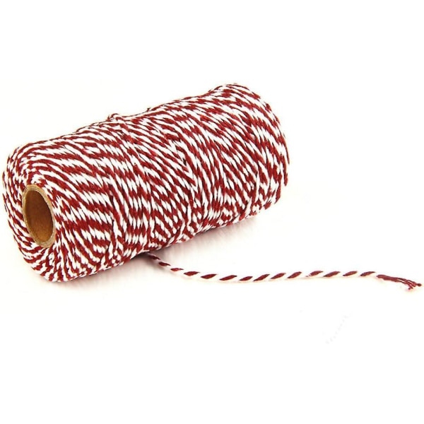 Bakers Twine, 1 rulle 109 Yards Cotton Twine Packing String For Gift (FMY)