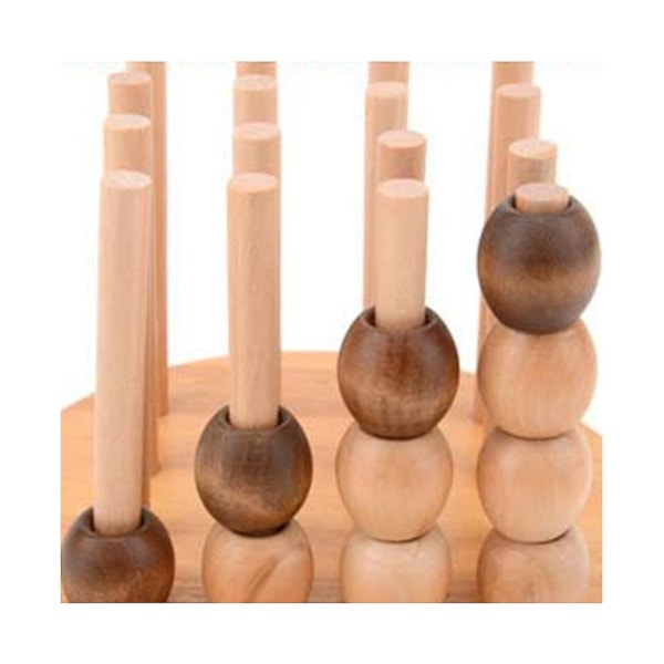 Vuxen Barn Utbildningsspel Trä 3d Connect Four Chess Spatial Thinking Toy  (FMY)
