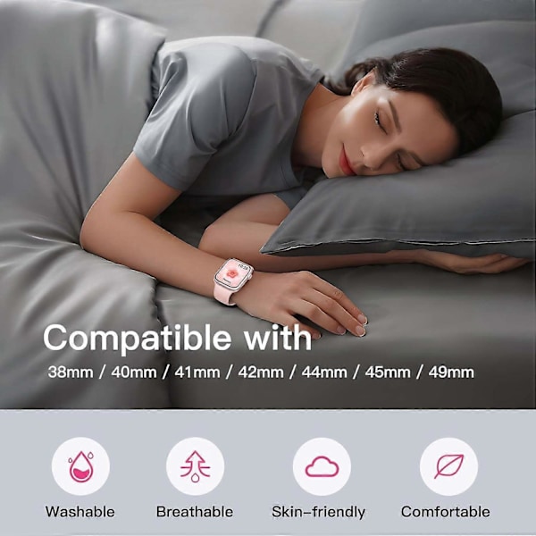 Apple Watch -rannekkeet 42 mm 44 mm 45 mm 49 mm, Päivitetyt silikonirannekkeet iWatch Series 9 8 7 6 5 4 3 2 1 SE Ultra/Ultra 2/Savunvioletti (FMY)