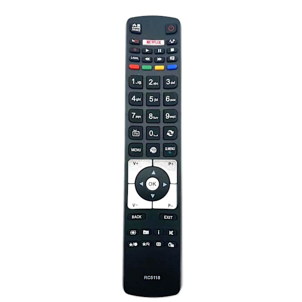 Rc5117 Rc5118 Rc5118f TV-fjärrkontroll för LED LCD 3D HD Intelligent drift Finlux 42flhk242bhcdn Fin32basebk Fin40basebk Fin48smartbk (AM4)