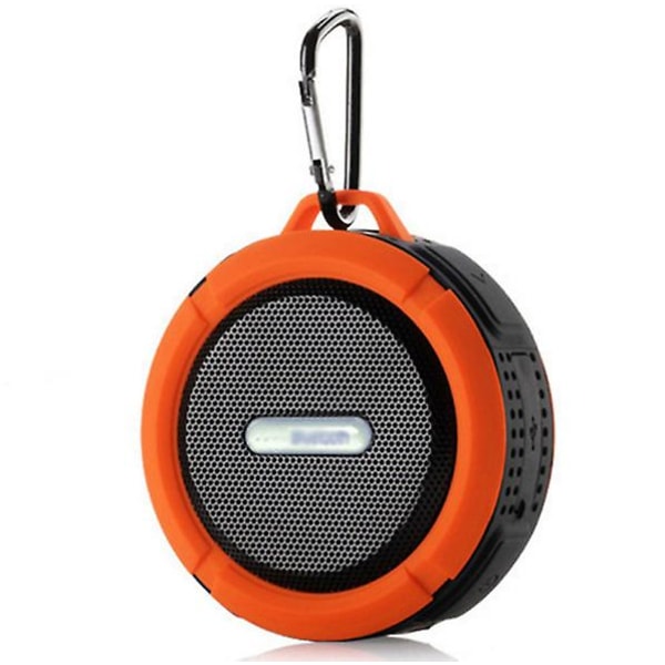 Bluetooth högtalare - Bärbara högtalare Bluetooth trådlös, 5w högt stereoljud, LED-ljus, 3 timmars speltid, Ipx5 vattentät (orange) (FMY)