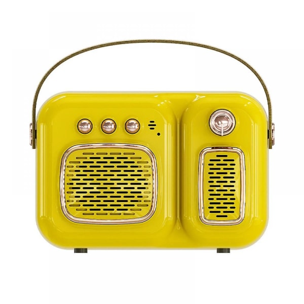 Bluetooth högtalare, hög hi-fi-stereo och djup bas, bärbar trådlös högtalare, handsfreesamtal utomhus Bluetooth högtalare (gul) (FMY)