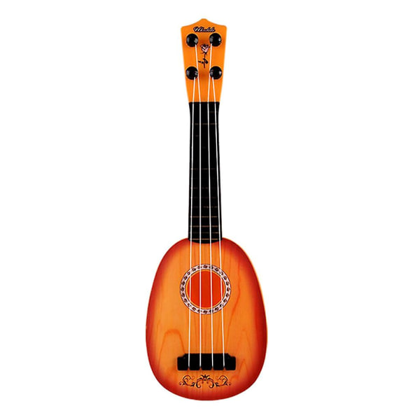 Mini Instrument Guitar Ukulele Legetøj Tegneserie Musikalsk Legetøj Børn Læring Gave  (FMY) Cylinder yellow