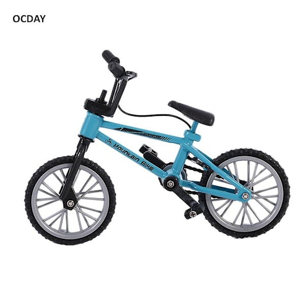 Mini-kokoinen sormipyörä leluilla ja jarruköydellä, sininen, simuloitu alumiininen sormi-BMX-pyörä, lasten opetuslelu (FMY)