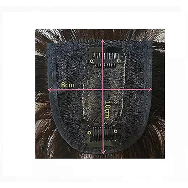 Ekte Hårtopp Middle Side Part Menneskehår, Hårtopper for Kvinner (FMY) dark brown